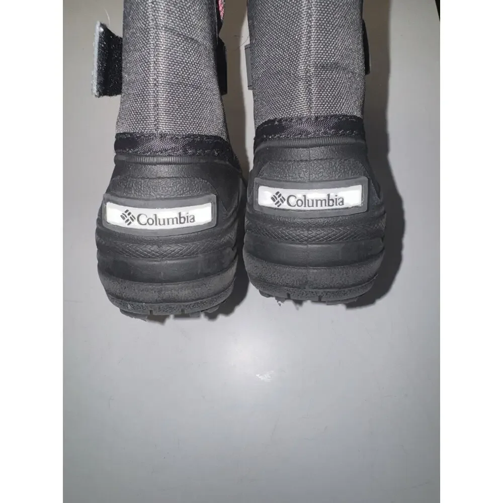 Columbia Kids Snow Boots Size 10 Waterproof Black Pink NWOT